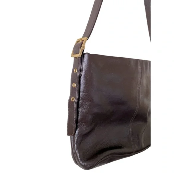 Etienne Aigner Vintage Genuine Cowhide Brown Leather Crossbody Handbag OS - Picture 4 of 11